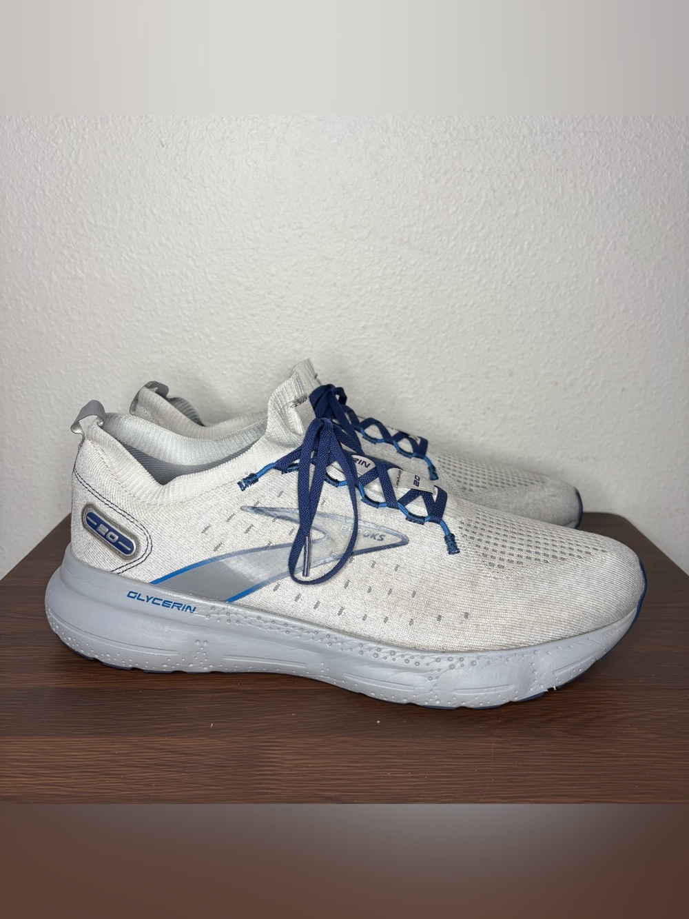 Brooks Glycerin 20 StealthFit Shoes Mens Size 13 Gray Blue Athletic Running - Picture 5 of 10